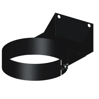 Dinak DW Design 6" (150mm) Black Flat Adjustable Wall Support 70-120mm