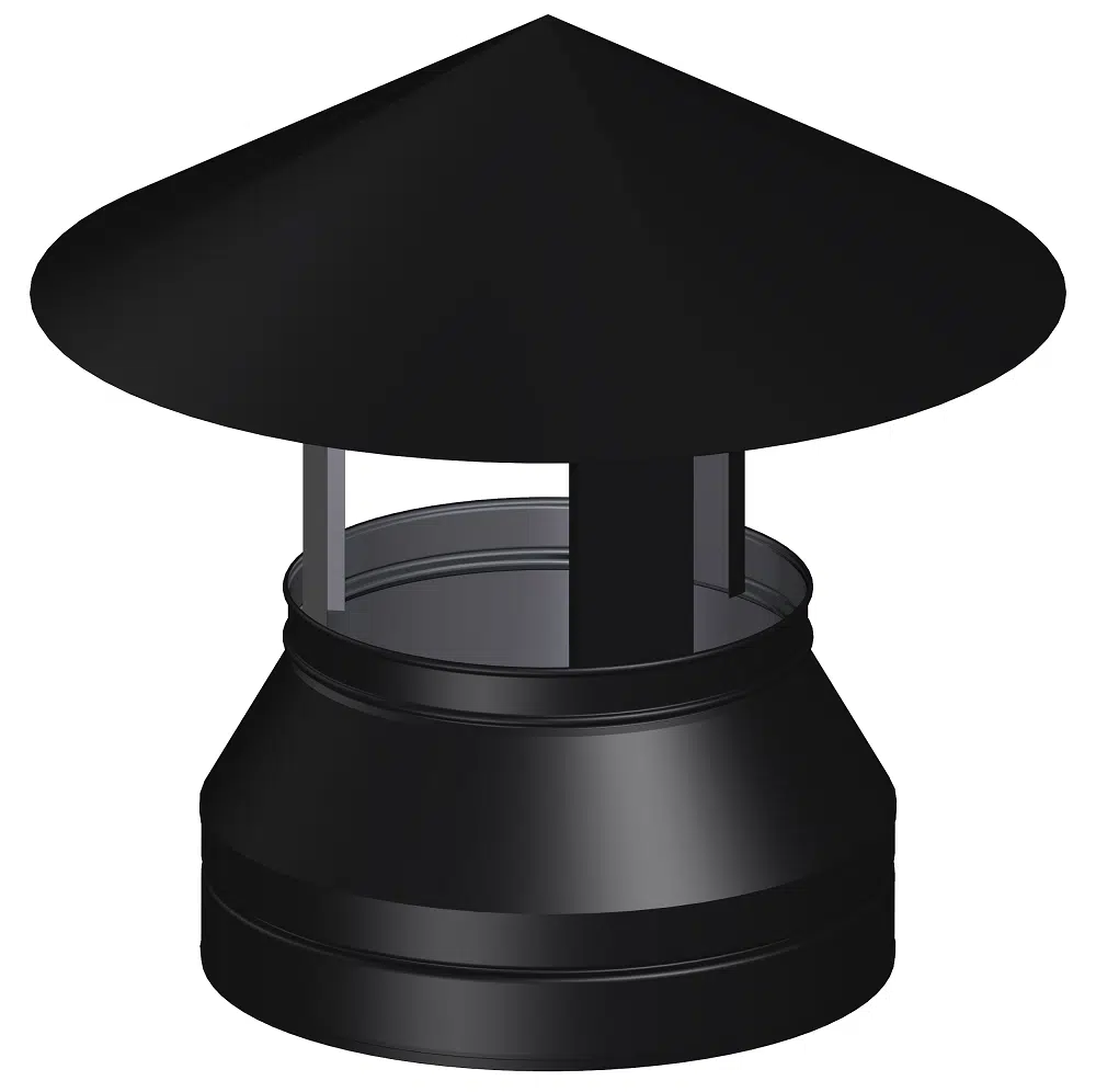 Dinak DW Design 6" (150mm) Black Raincap