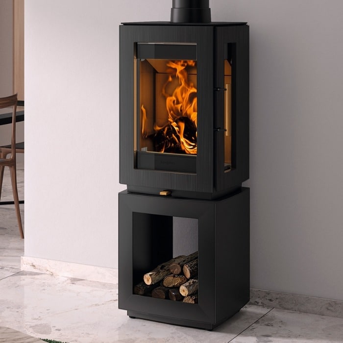 Hergom Glow Wood Burning Stove Logstore One - Image 2