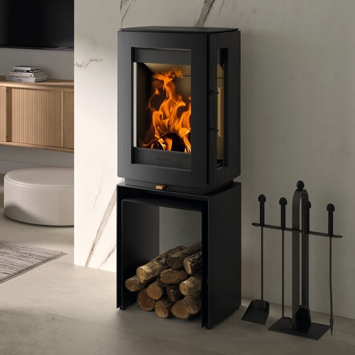 Hergom Glow Wood Burning Stove Logstore Two - Image 2