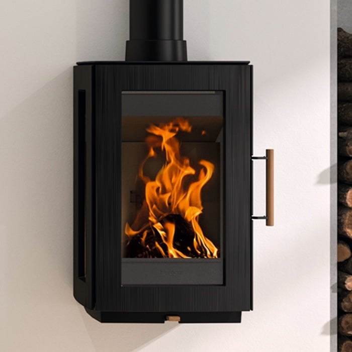 Hergom Glow Wood Burning Stove Wall Hung - Image 2