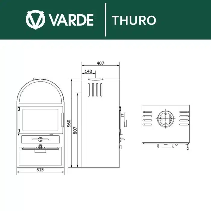 Varde Thuro 13 Wood Burning Stove - Image 3