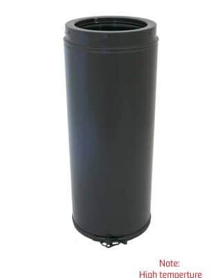 Schiedel 5" (125mm) Internal Diameter High Temperature ICID Plus 460mm Length - Matt Black