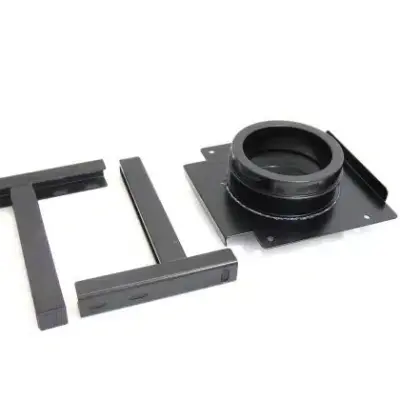 Schiedel 5" (125mm) Internal Diameter ICID Plus Adjustable Wall Support - 100mm Stand Off - Matt Black