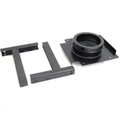 Schiedel 5" (125mm) Internal Diameter ICID Plus Adjustable Wall Support - 100mm Stand Off - Matt Black