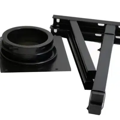Schiedel 6" (150mm) Internal Diameter ICID Plus Adjustable Wall Support - 100mm - 250mm Stand Off - Matt Black
