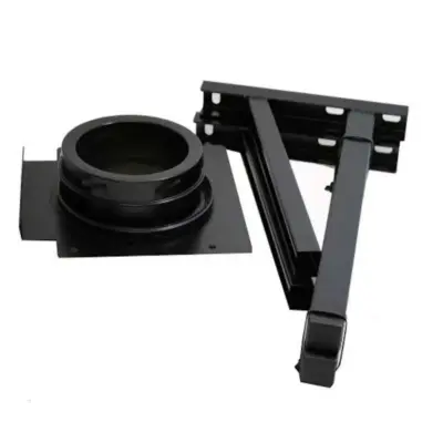 Schiedel 5" (125mm) Internal Diameter ICID Plus Adjustable Wall Support - 100mm - 250mm Stand Off - Matt Black