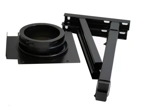 Schiedel 6" (150mm) Internal Diameter ICID Plus Adjustable Wall Support - 100mm - 250mm Stand Off - Matt Black
