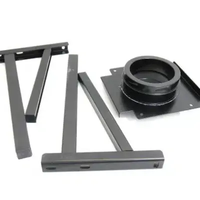 Schiedel 6" (150mm) Internal Diameter ICID Plus Adjustable Wall Support - 100mm - 350mm Stand Off - Matt Black