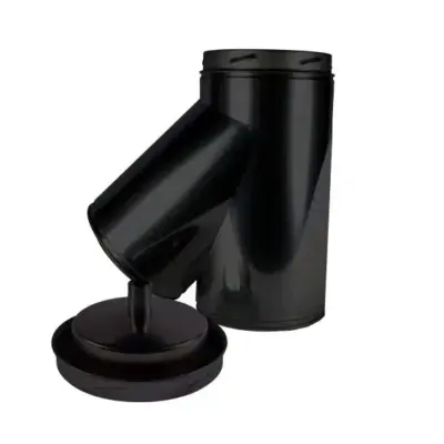 Schiedel 5" (125mm) Internal Diameter ICID Plus 135 Degree Tee With Drain Cap - Matt Black