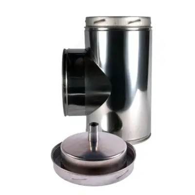 Schiedel 6" (150mm) Internal Diameter ICID Plus 90 Degree Tee With Drain Cap