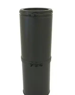 Schiedel 6" (150mm) Internal Diameter ICID Plus Adjustable Pipe 350mm To 570mm - Matt Black