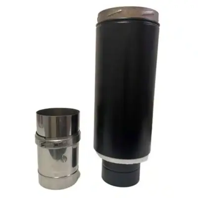 Schiedel 6" (150mm) Internal Diameter ICID Plus Adjustable Starter Section with Test Point 1035mm - Matt Black