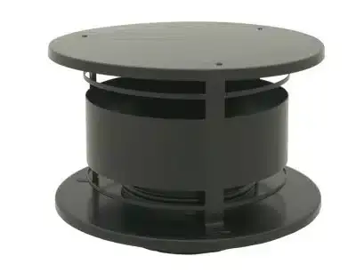 Schiedel 6" (150mm) Internal Diameter ICID Plus Anti Splash Terminal  Matt Black
