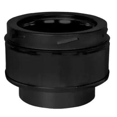 Schiedel 6" (150mm) Internal Diameter ICID Plus Insulated Appliance Connector - Matt Black