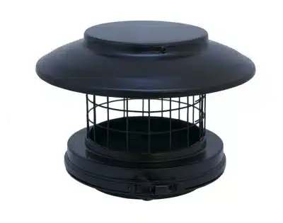 Schiedel 6" (150mm) Internal Diameter ICID Plus Rain Cap Terminal With Mesh - Matt Black