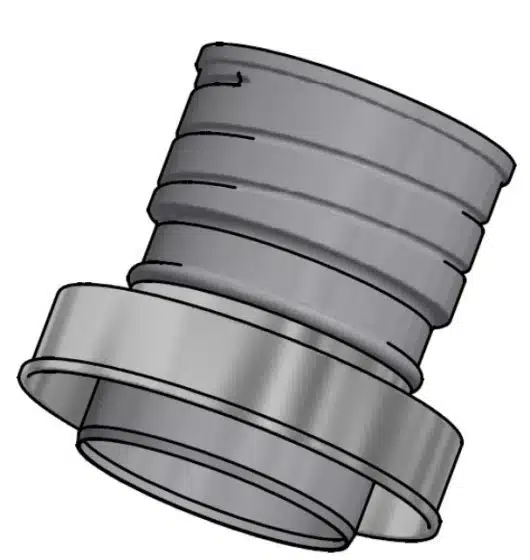 Schiedel 5" (125mm) Internal Diameter ICID Plus Screw On Adaptor To Flexible