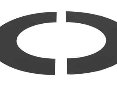 Schiedel 5" (125mm) Internal Diameter ICID Plus Trim Collar - Two Piece - 35-45 Degrees - Black