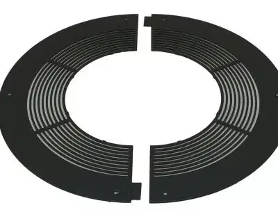 Schiedel 6" (150mm) Internal Diameter ICID Plus Ventilated Round Fire Stop - Two Piece - Black