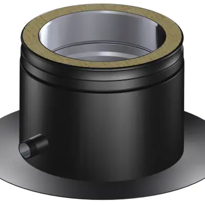 Dinak DW Design 5" (130mm) Black Base Plate With Drain