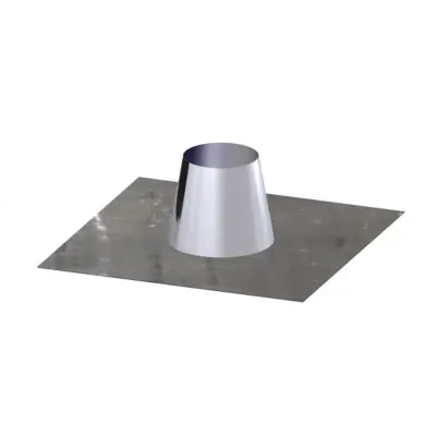 Dinak DW Design 5" (130mm) Flat Flashing Stainless Steel H200 Lead Base