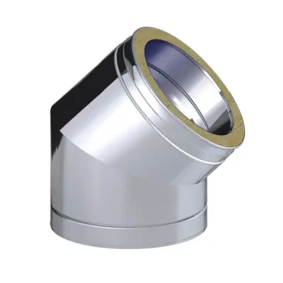 Dinak DW Design 5" (130mm) Stainless Steel 45 Degree Elbow