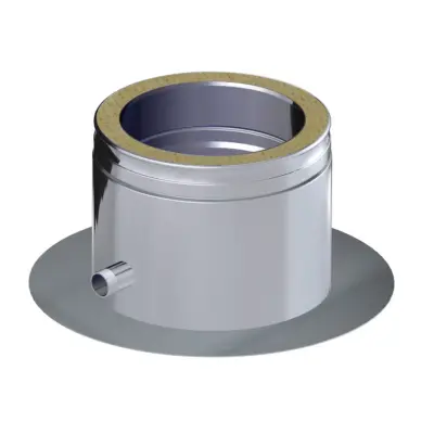 Dinak DW Design 5" (130mm) Stainless Steel Base Plate With Drain