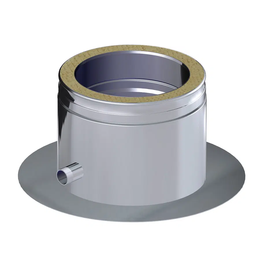 Dinak DW Design 6" (150mm) Stainless Steel Base Plate With Drain