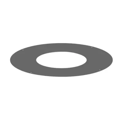 Dinak DW Design 6" (150mm) Stainless Steel Rounded Flat Finishing Plate