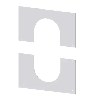 Dinak DW Design 5" (130mm) Stainless Steel Squared Wall Finishing Plate 0/30 Degrees