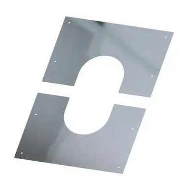 Dinak DW Design 5" (130mm) Stainless Steel Squared Wall Finishing Plate 30/45 Degrees