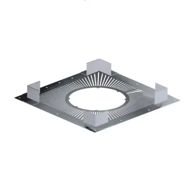 Dinak DW Design 5" (130mm) Ventilated Firestop Plate G60 Stainless Steel