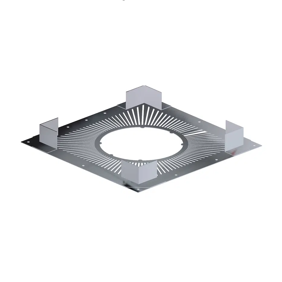 Dinak DW Design 5" (130mm) Ventilated Firestop Plate G60 Stainless Steel