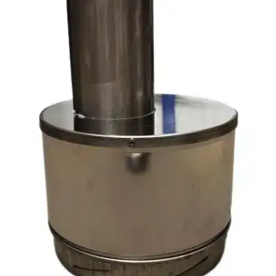 Schiedel 5" (125mm) ICID Plus Eccsentric Starter Adaptor 80mm Dia To 125mm Internal Dia