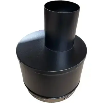 Schiedel 5" (125mm) ICID Plus Eccsentric Starter Adaptor 80mm Dia To 125mm Internal Dia - Matt Black