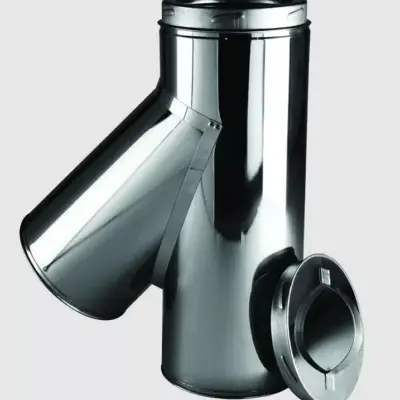 Stovax Professional XQ 5" (125mm) 135 Degree Tee With End Cap