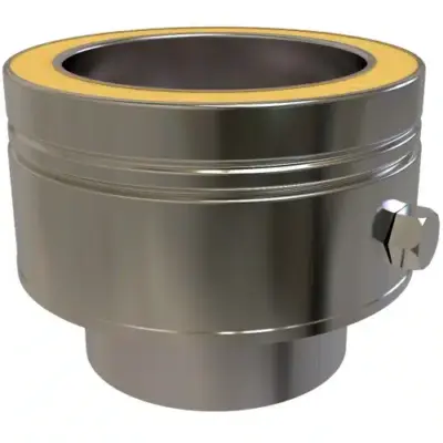 TW Pro Stainless Steel 5" (125mm) Testing Flat Adaptor To Single Wall