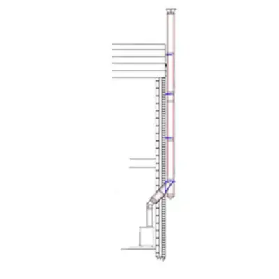 External House Twin Wall Top Exit(Gable End) Chimney Flue System-6inch Stainless Steel-Schiedel ICID-for Stoves with a 6inch Outlet