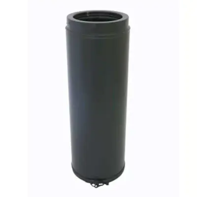 Schiedel 5" (125mm) Internal Diameter ICID Plus 460mm Pipe and Locking Band - Matt Black