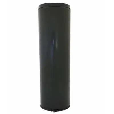 Schiedel 5" (125mm) Internal Diameter ICID Plus 960mm Pipe and Locking Band - Matt Black