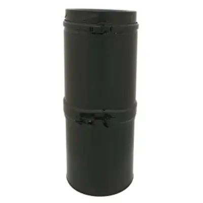 Schiedel 5" (125mm) Internal Diameter ICID Plus Adjustable Pipe 215mm To 310mm - Matt Black