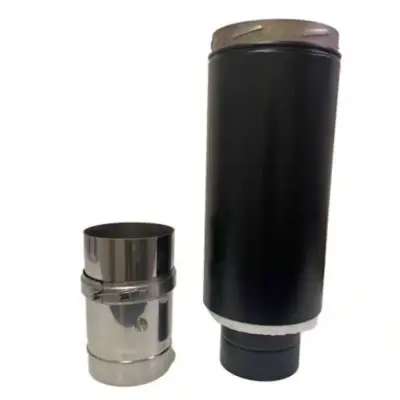 Schiedel 5" (125mm) Internal Diameter ICID Plus Adjustable Starter Section with Test Point 1035mm - Matt Black