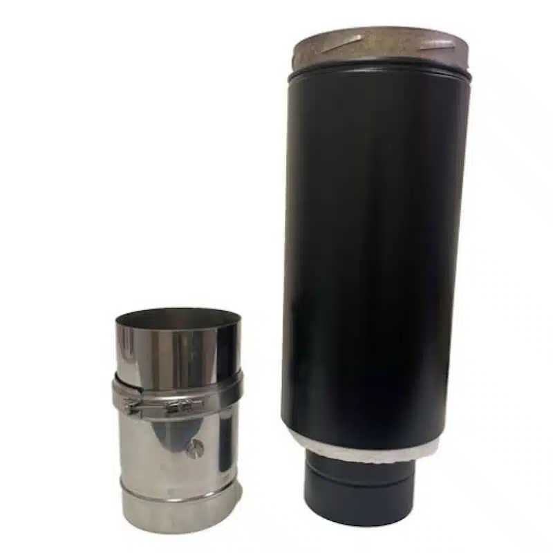 Schiedel 6" (150mm) Internal Diameter ICID Plus Adjustable Starter Section with Test Point 1035mm - Matt Black