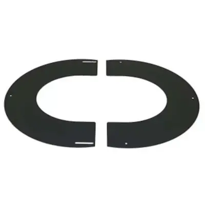 Schiedel 5" (125mm) Internal Diameter ICID Plus Trim Collar - Two Piece - 0-20 Degree - Black