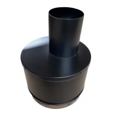 Schiedel 5" (125mm) ICID Plus Eccsentric Starter Adaptor 80mm Dia To 125mm Internal Dia - Matt Black