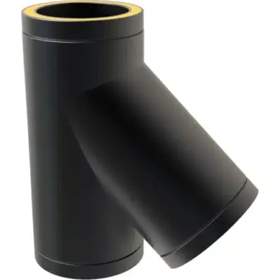 TW Pro Matt Black 6" (150mm) 135 Degree Tee