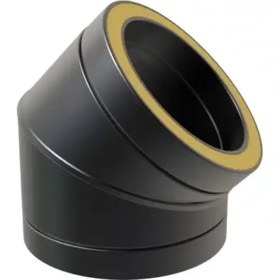 TW Pro Matt Black 6" (150mm) 45 Degree Bend