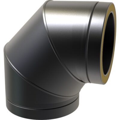 TW Pro Matt Black 6" (150mm) 90 Degree Bend