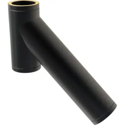 TW Pro Matt Black 6" (150mm) Long 135 Degree Tee