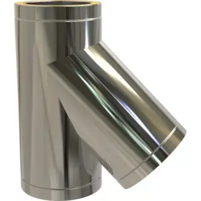 TW Pro Stainless Steel 5" (125mm) 135 Degree Tee